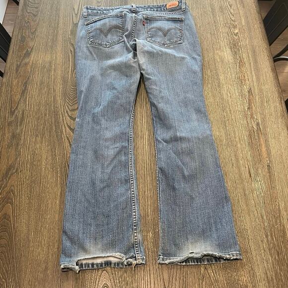 Levi's Womens 521 Too Super Low Boot Cut Jeans Denim Medium Wash Blue Size 9 - Picture 9 of 11